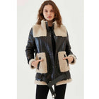 Women's Dark Brown Sheepskin Fur Leather Coat