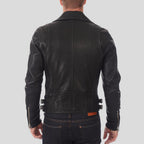 Coby Black Biker Leather Jacket