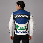 Honda Repsol Gas Motorcycle Biker Leather Jacket