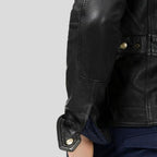 Rory Black Biker Leather Jacket