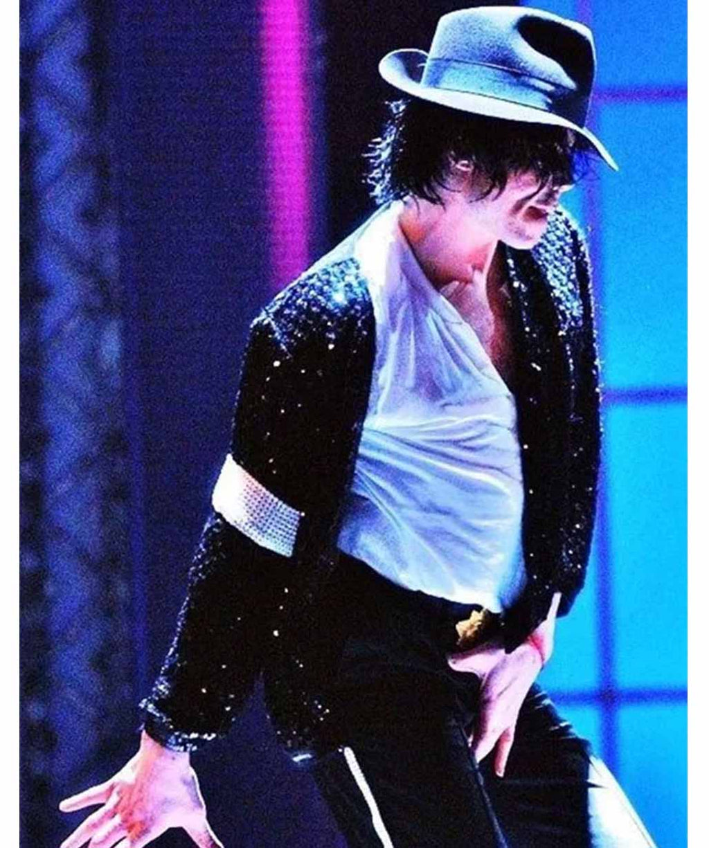 Billie Jean Michael Jackson Black Sequin Jacket