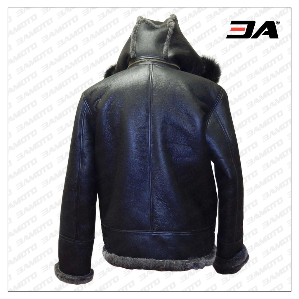 Black Aviator Shearling Jacket
