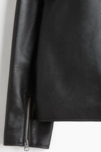 Boxy Cropped Leather Jacket for Men & Women | Premium Streetwear Biker Jacket