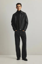 Boxy Cropped Leather Jacket for Men & Women | Premium Streetwear Biker Jacket