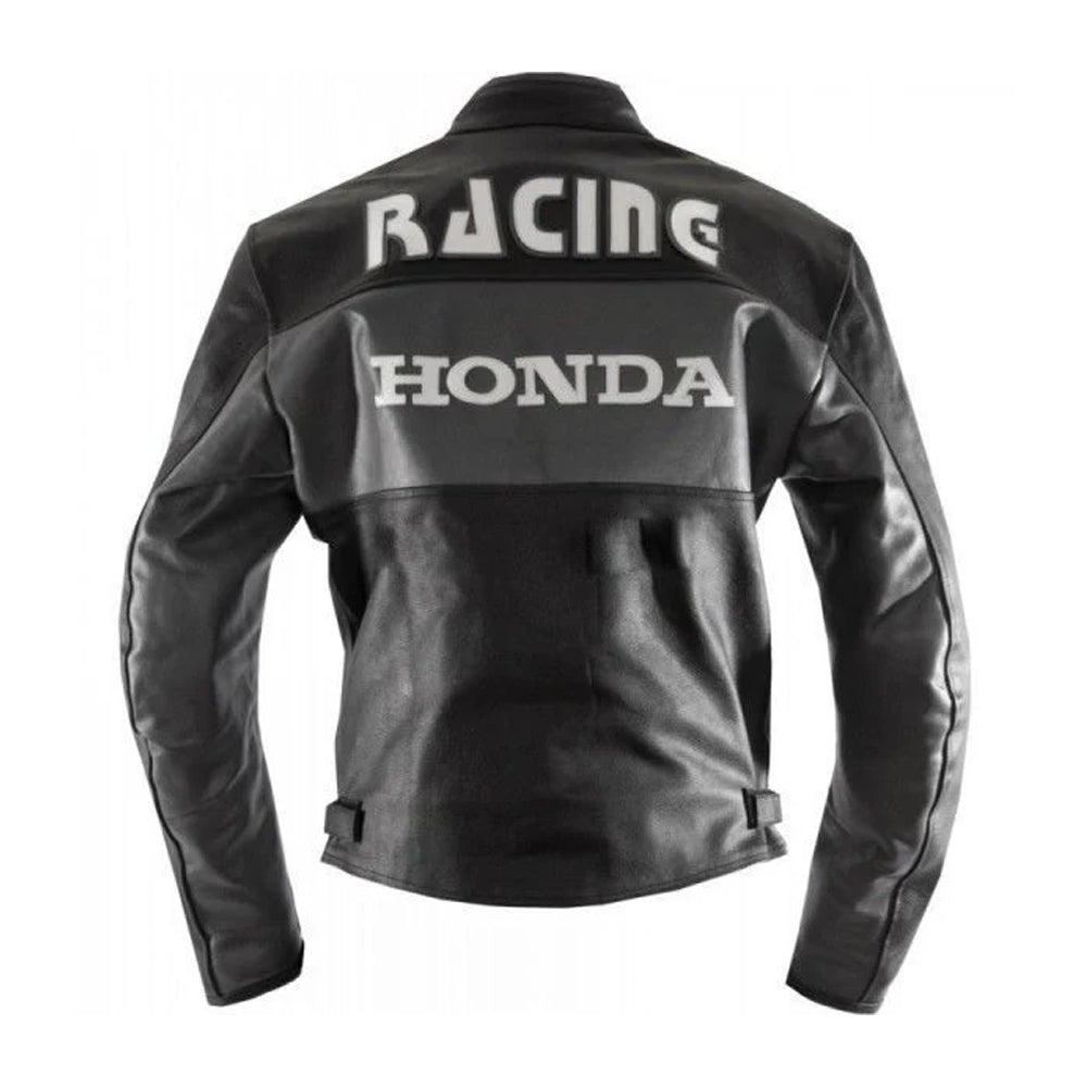 Black Honda Racing Edition - Men’s Genuine Leather Motorcycle Jacket