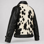 Men’s Black & White Hair-On Cowhide Ranch Jacket