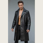 Men’s Black Leather Trench Coat Gothic Matrix Style