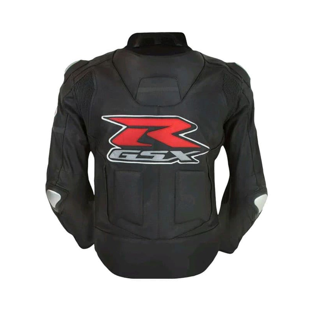 Black Suzuki Racing Motorbike Jacket – Stealth Edition GSX-R Leather Gear