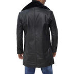 Mens Leather Shearling Coat