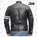 Black Real Leather Peter Fonda Easy Rider Jacket