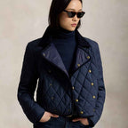 Blue Quilted Jacket for Women
