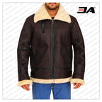 B3 Bomber Aviator Shearling Leather Jacket