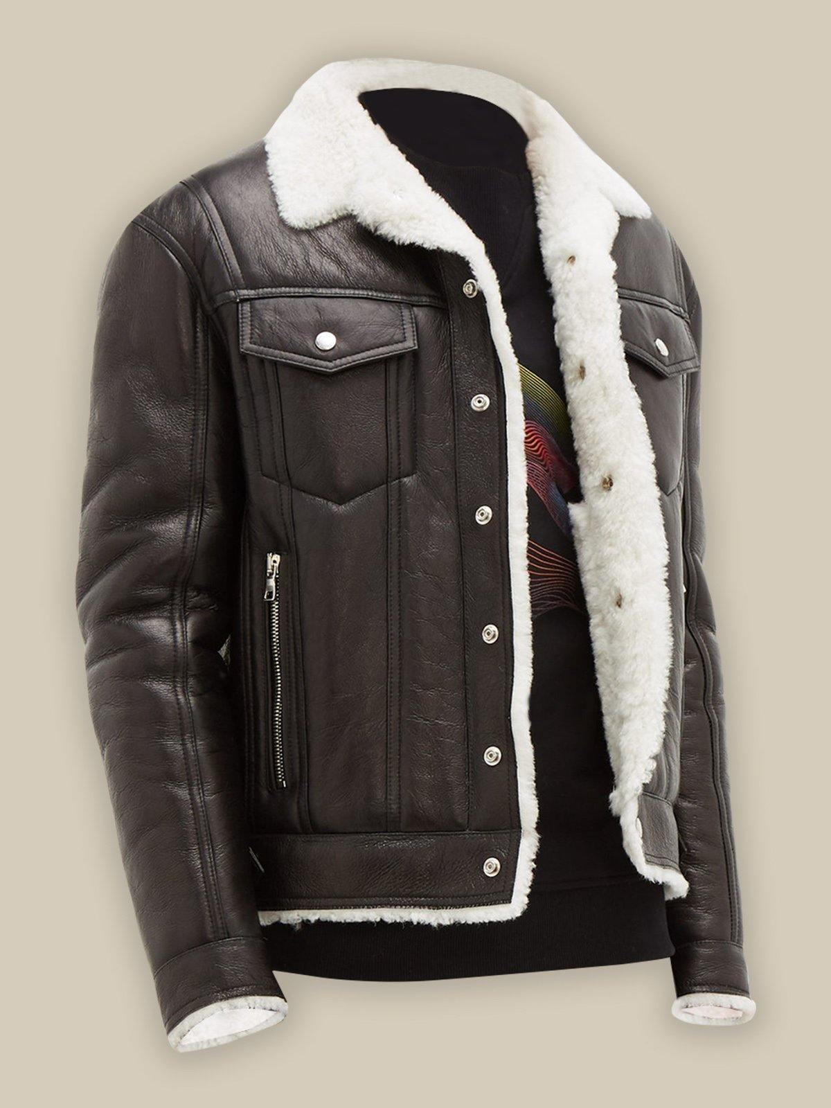 Men’s Streetstyle Shearling Jacket - Urban & Cozy