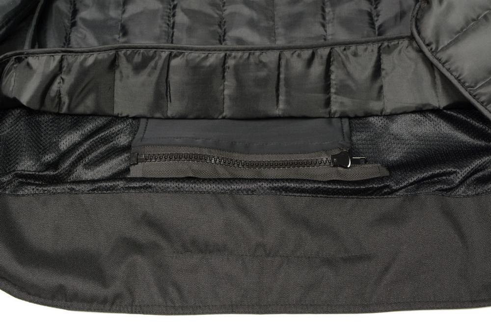 M Boss Motorcycle Apparel BOS11701 Men's Black/Grey Nylon Motorcycle Racer Riding Jacket with Mesh Panel Black