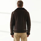 Brown Aviator Shearling Jacket