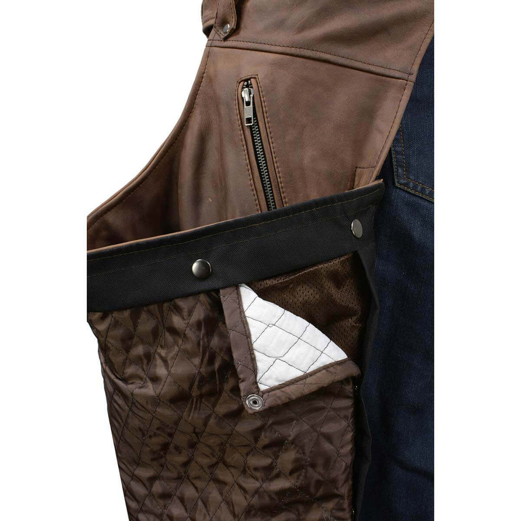 Men’s Brown Leather Chaps
