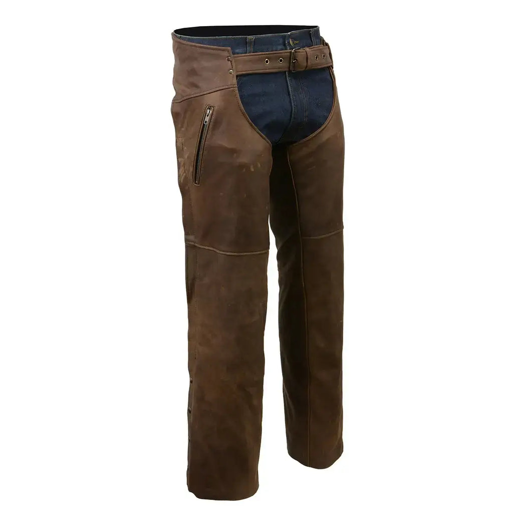 Men’s Brown Leather Chaps