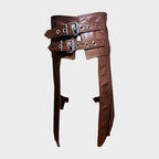 BROWN LEATHER GLADIATOR KILT FOR MEN