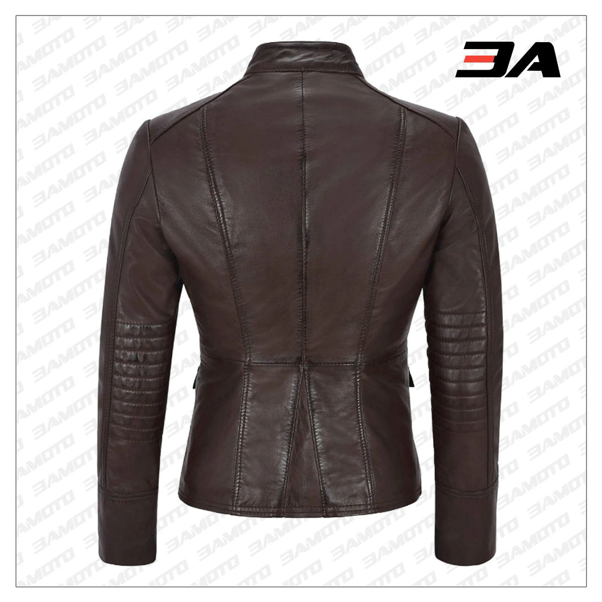 Brown Victory Military Parade Style Real Leather Jacket