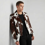 Men’s Hair-On Cowhide Double Rider Jacket