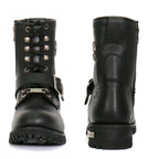 Hot Leathers Women's Iron Rose Black Logger Boots - BTL1001