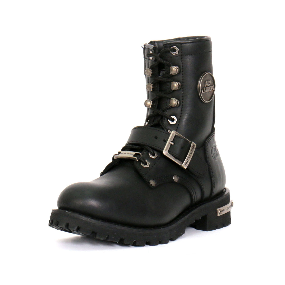 Hot Leathers Women's Iron Rose Black Logger Boots - BTL1001
