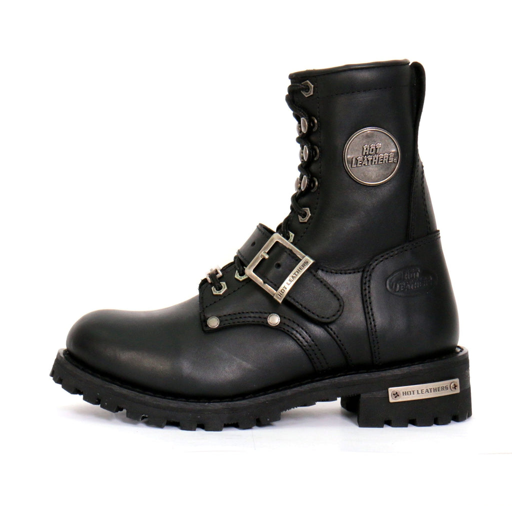 Hot Leathers Women's Iron Rose Black Logger Boots - BTL1001