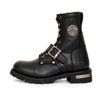 Hot Leathers Women's Iron Rose Black Logger Boots - BTL1001