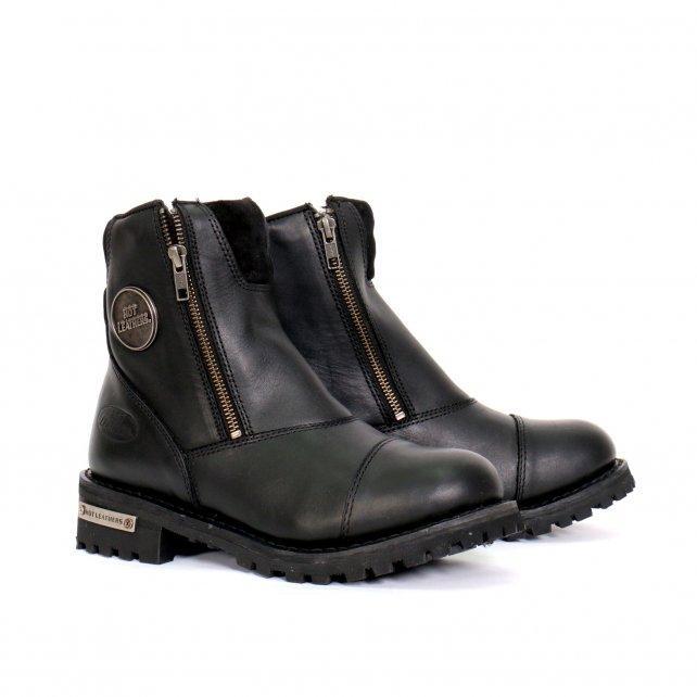 Hot Leathers Women's Double Trouble Black Zipper Boots - BTL1002