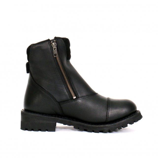 Hot Leathers Women's Double Trouble Black Zipper Boots - BTL1002