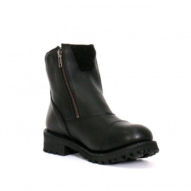 Hot Leathers Women's Double Trouble Black Zipper Boots - BTL1002