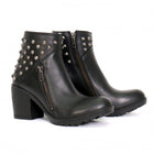 Hot Leathers Women's Black Diamond Black Zipper Boots - BTL1003