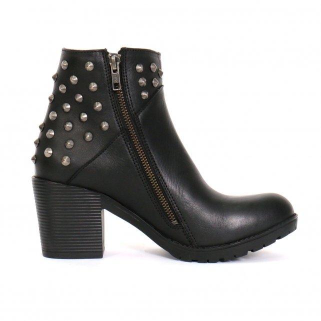 Hot Leathers Women's Black Diamond Black Zipper Boots - BTL1003