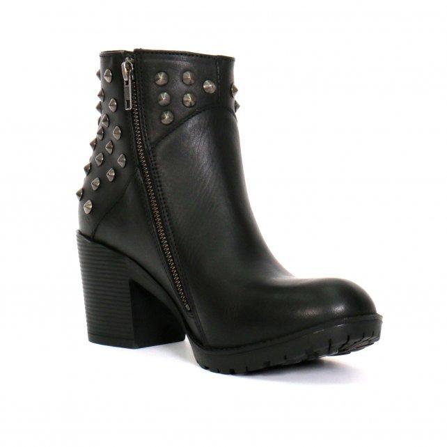 Hot Leathers Women's Black Diamond Black Zipper Boots - BTL1003