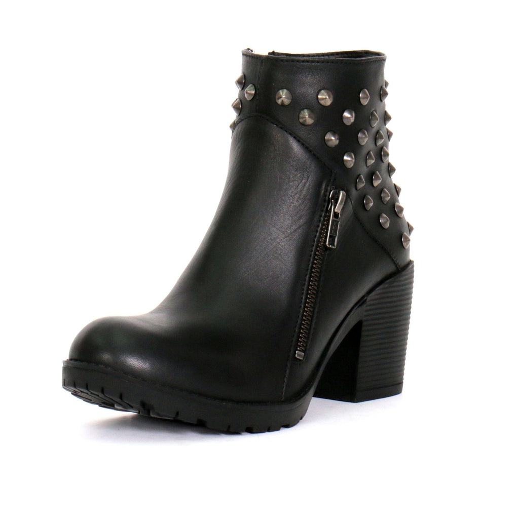 Hot Leathers Women's Black Diamond Black Zipper Boots - BTL1003