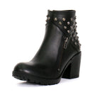 Hot Leathers Women's Black Diamond Black Zipper Boots - BTL1003