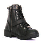 Hot Leathers Women's Road Siren Black Lace-Up Boots - BTL1004