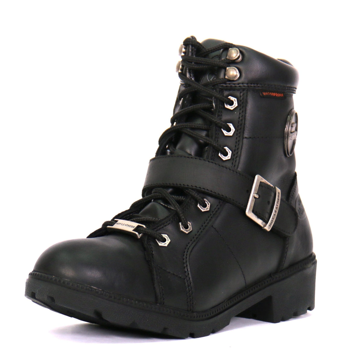 Hot Leathers Women's Road Siren Black Lace-Up Boots - BTL1004
