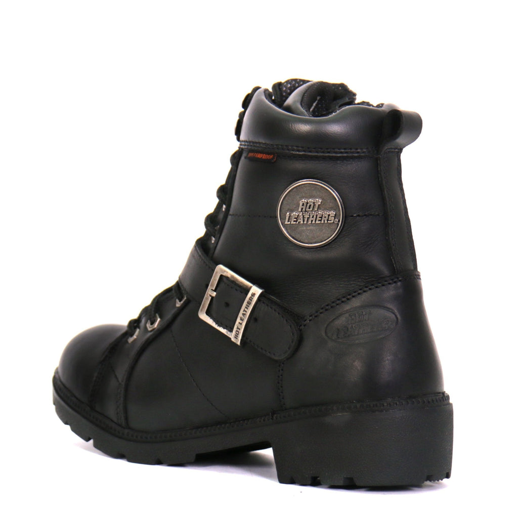 Hot Leathers Women's Road Siren Black Lace-Up Boots - BTL1004