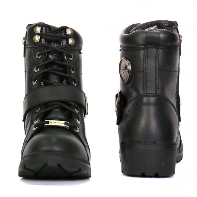 Hot Leathers Women's Road Siren Black Lace-Up Boots - BTL1004