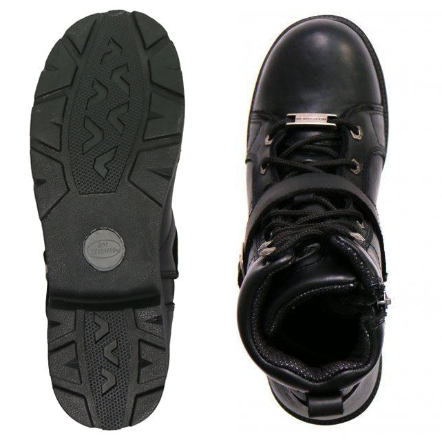 Hot Leathers Women's Road Siren Black Lace-Up Boots - BTL1004