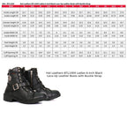 Hot Leathers Women's Road Siren Black Lace-Up Boots - BTL1004