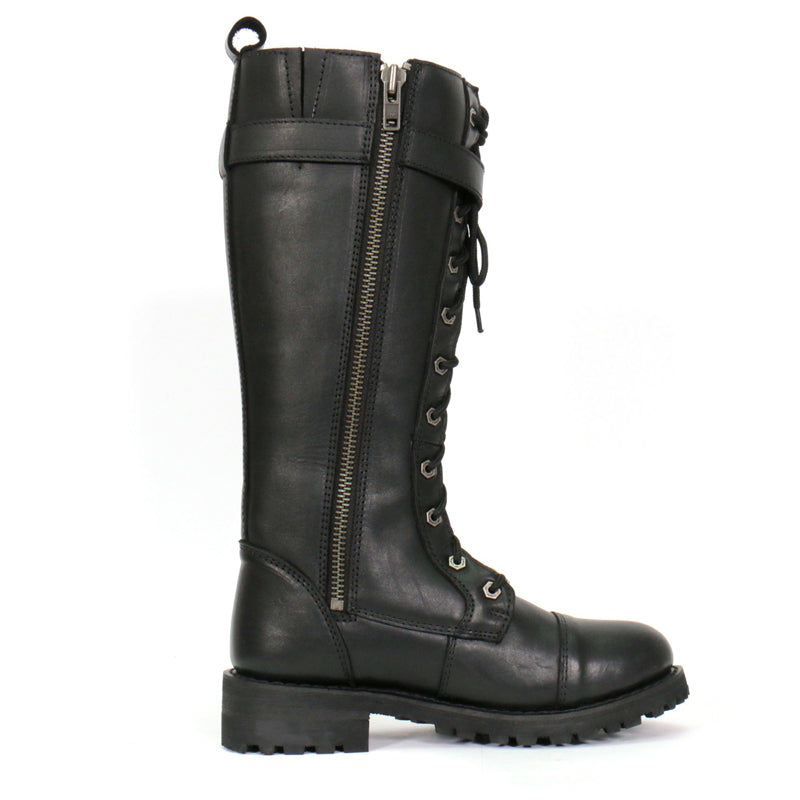 Hot Leathers Women's Wild Rose Black Knee-High Boots - BTL1007