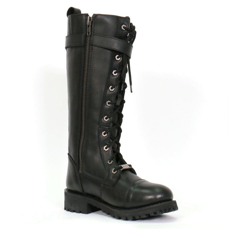 Hot Leathers Women's Wild Rose Black Knee-High Boots - BTL1007
