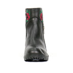 Hot Leathers Women's Thorned Rose Black Zipper Boots - BTL1008