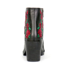 Hot Leathers Women's Thorned Rose Black Zipper Boots - BTL1008