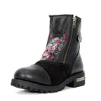 Hot Leathers Women's Sugar Reaper Black Zipper Boots - BTL1009