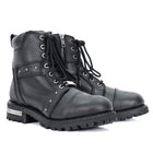 Hot Leathers Women's Studded Outlaw Black Logger Boots - BTL1010