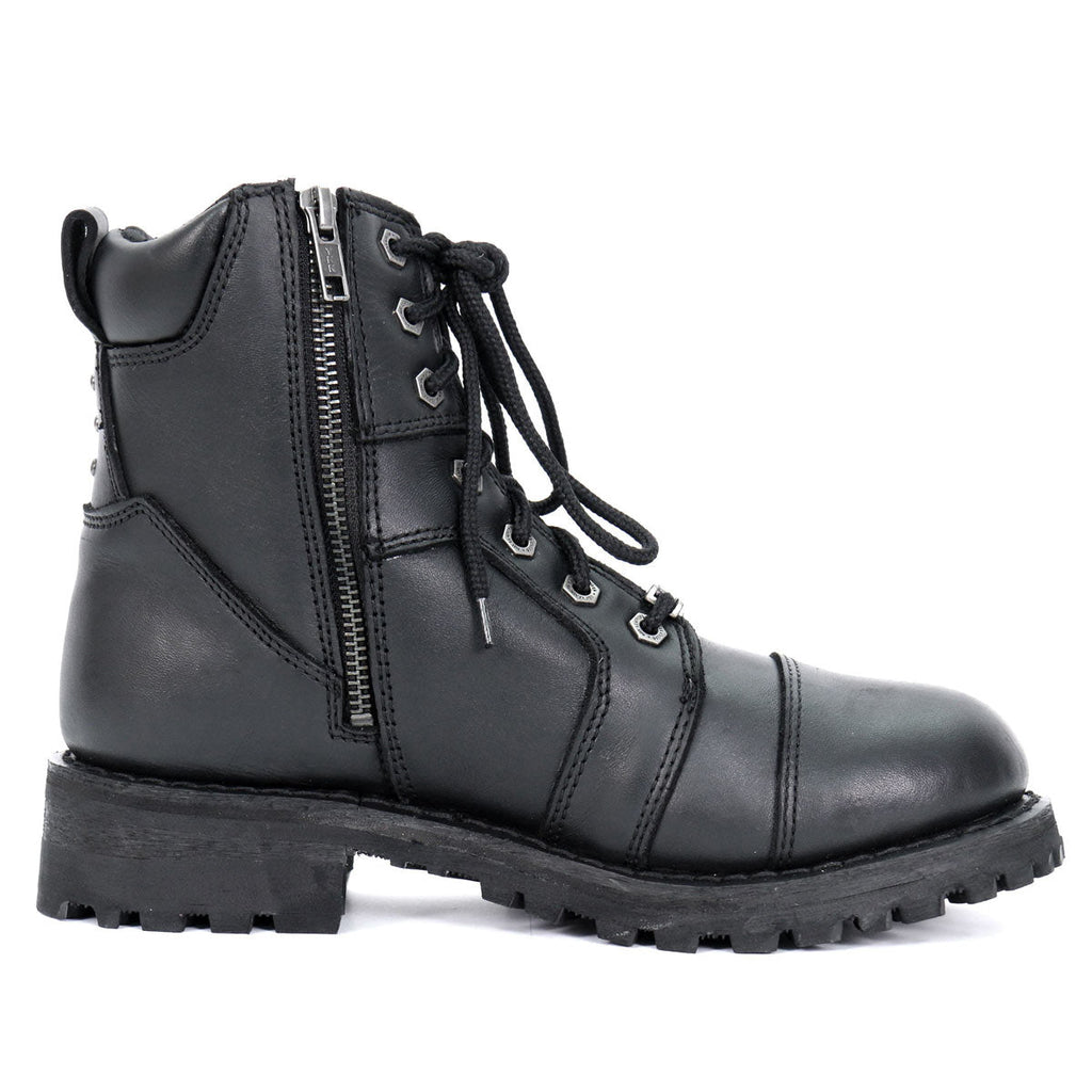 Hot Leathers Women's Studded Outlaw Black Logger Boots - BTL1010