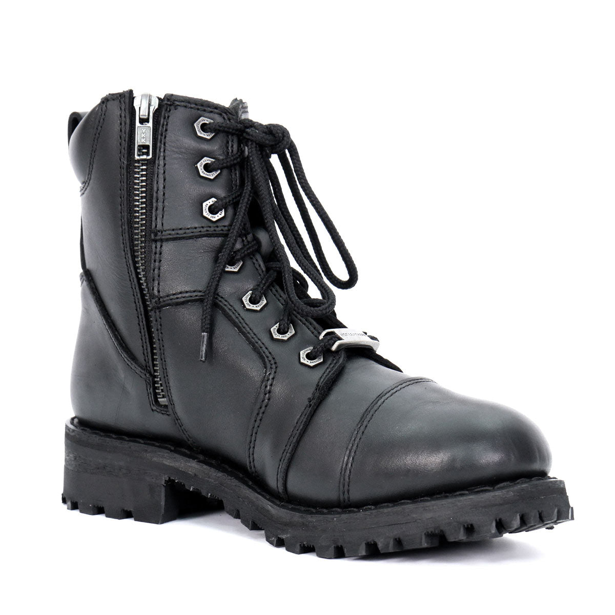 Hot Leathers Women's Studded Outlaw Black Logger Boots - BTL1010